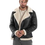 Giubbotto Montone Uomo Nero Cappotto Giacca In Vera Pelle Nera Uomo Slim Tasconi In Stile Montone