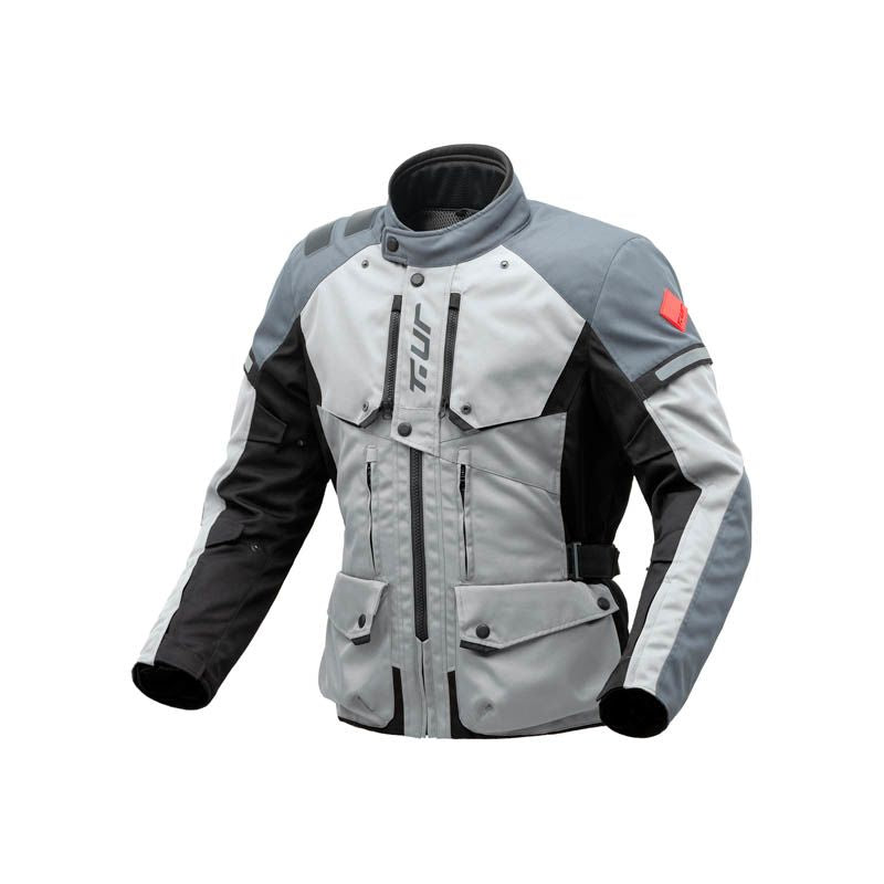 giacca-moto-invernale-124hrs-1.jpg T.UR WAYPOINT HYDROSCUD Giacca Moto Invernale Grigio Chiaro - immagine 1