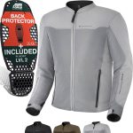 SHIMA OPENAIR Giacca Moto Uomo Leggera e Traspirante Giubbotto moto uomo estiva in trete con protezioni CE per schiena, spalle e gomiti (Grigio, L) : Amazon.it: Auto e Moto