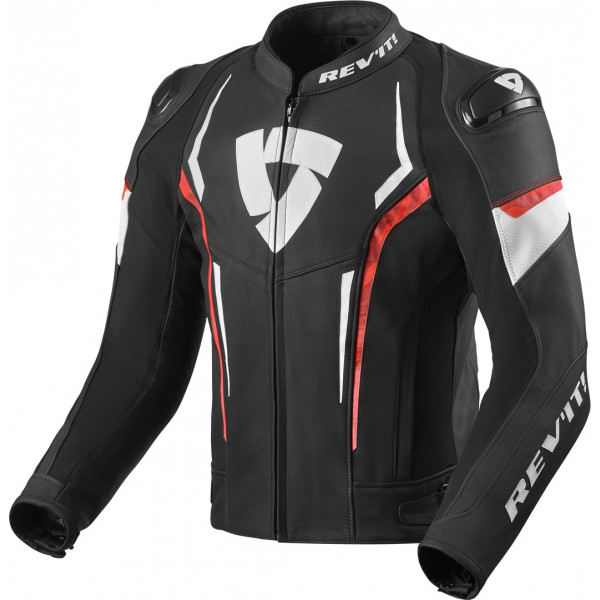 giacca-moto-uomo-294oam-1.jpg REV'IT GIACCA IN PELLE GLIDE NERO ROSSO - immagine 1