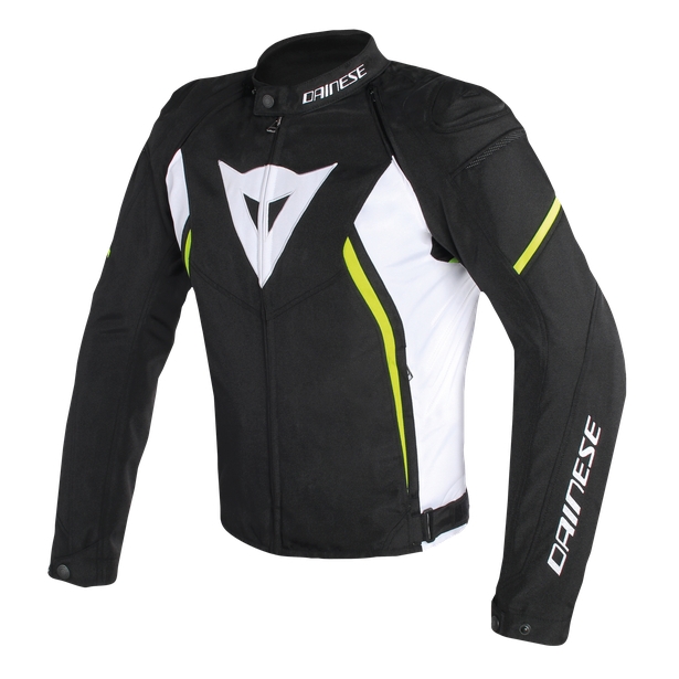 giacca-moto-uomo-297nad-1.jpg GIACCA MOTO UOMO IN TESSUTO DAINESE AVRO D2 TEX JACKET NERO GIALLO - immagine 1