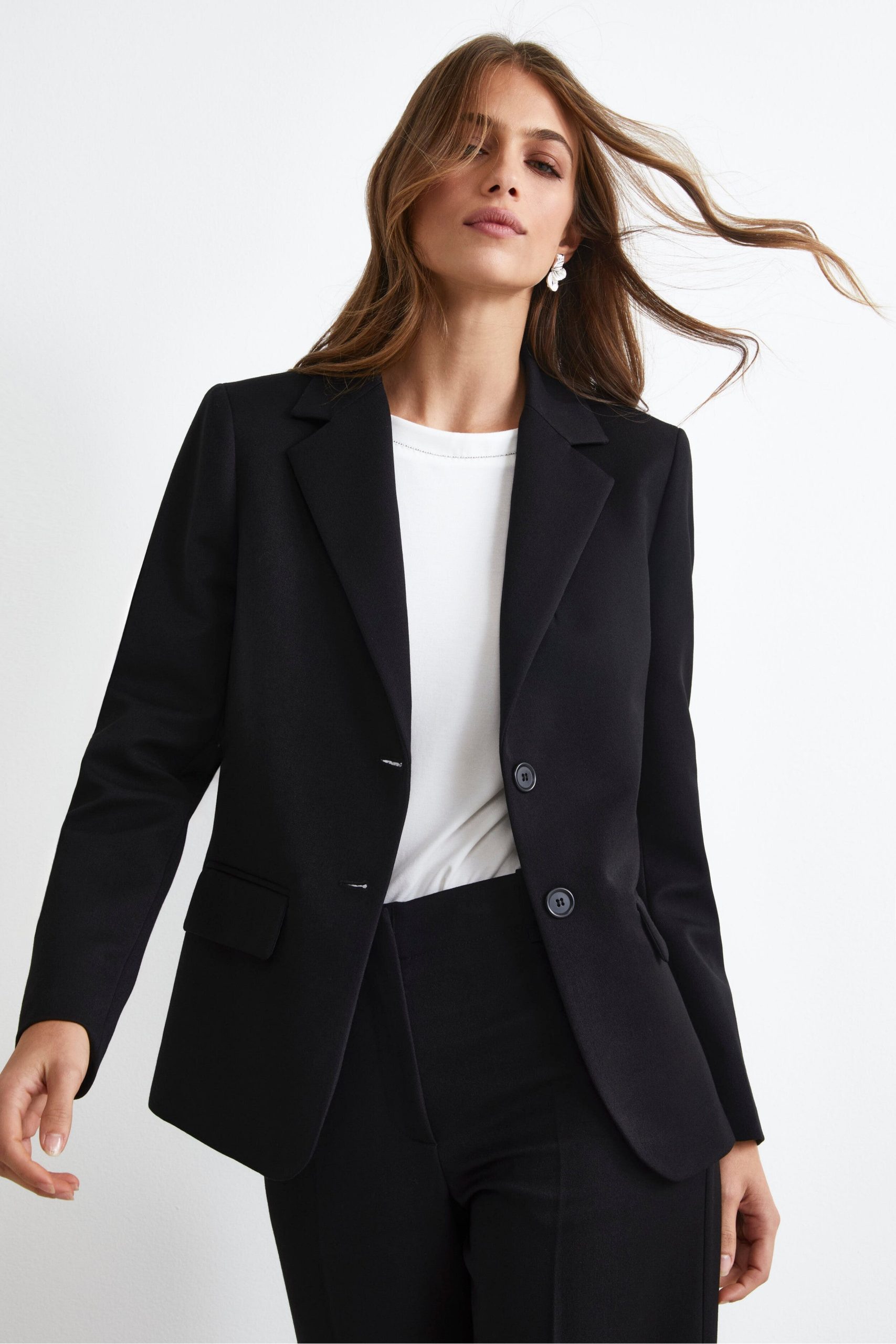giacca-nera-donna-396wpt-1.jpg Blazer Elegante Monopetto NERO 40 - immagine 1