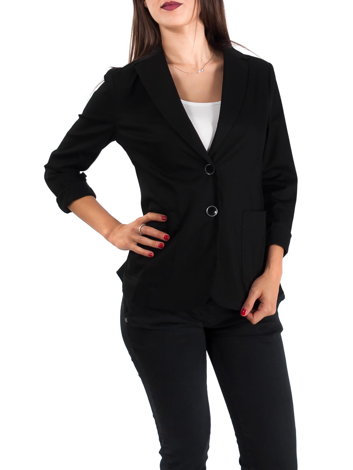 giacca-nera-donna-701jwc-1.jpg Blazer Giacca Donna In Cotone Dnp9035 - immagine 1