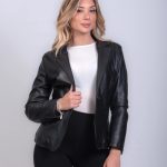 GIACCA PELLE DONNA NERA MOD. ELODIE | GASC Couture