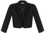 Blazer donna corto elegante in tessuto tecnico curvy
