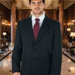 Giacca Cameriere Classica Uomo Nero