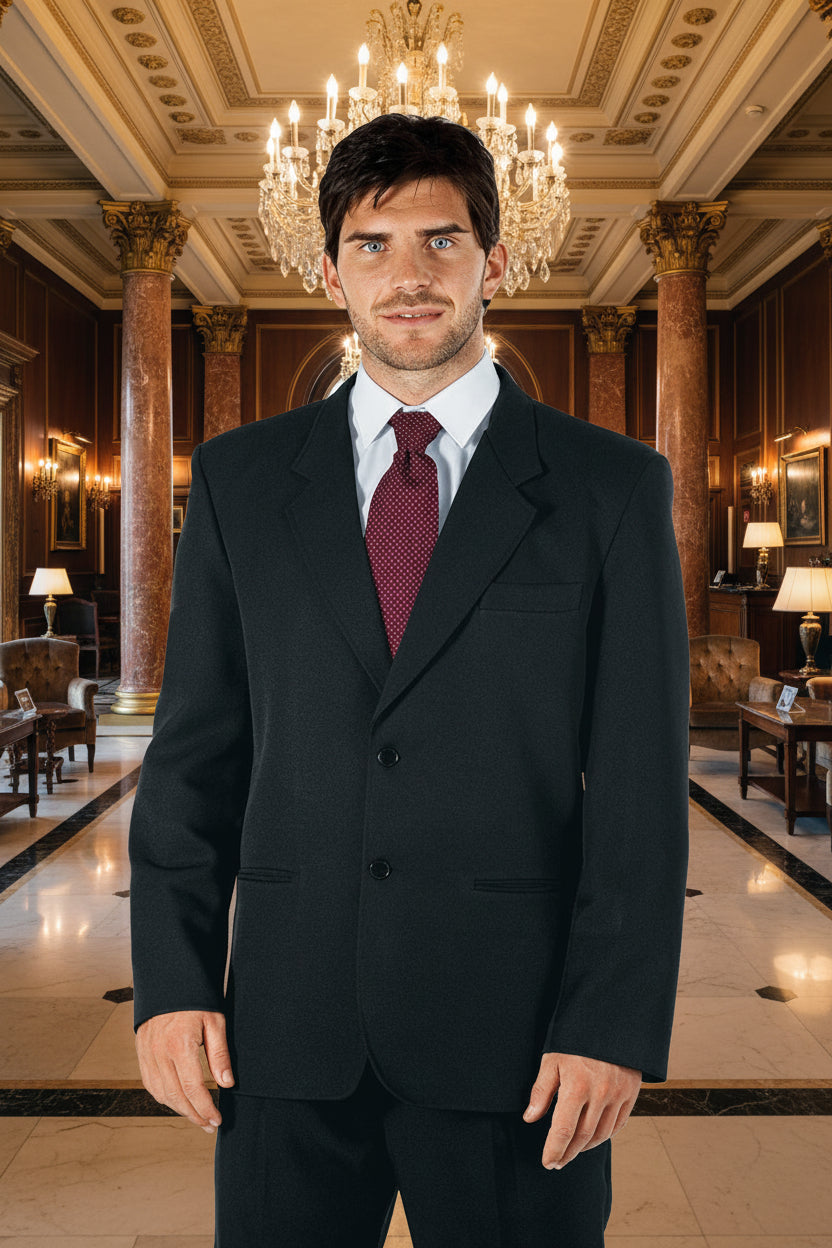 giacca-nera-uomo-325xjx-1.jpg Giacca Cameriere Classica Uomo Nero - immagine 1