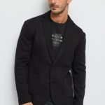 Blazer nero monopetto in maglia | Acquista Online | Gaudì