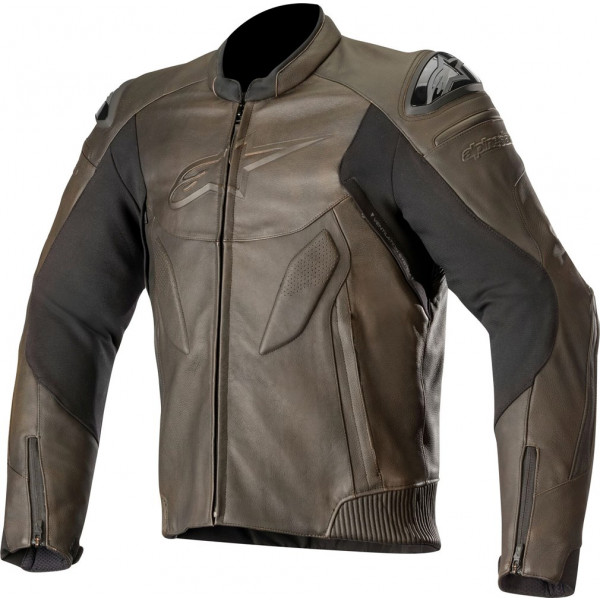 giacca-pelle-moto-348tfc-1.jpg ALPINESTARS GIACCA IN PELLE RACING CALIBER MARRONE - immagine 1