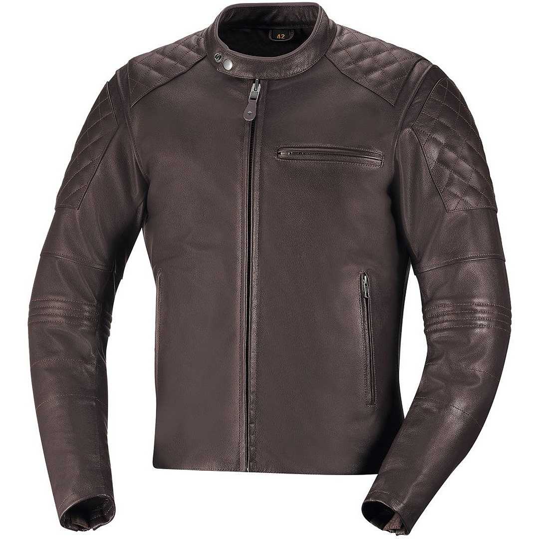 giacca-pelle-moto-892mzo-1.jpg Giacca Moto In Pelle Custom Ixs Eliott Marrone Vendita Online Outletmoto.eu - immagine 1
