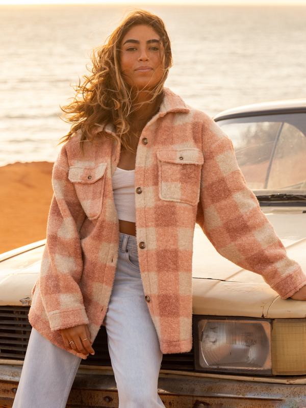 giacca-pile-donna-418uht-1.jpg Over And Above Giacca in pile Beige Donna | Roxy - immagine 1