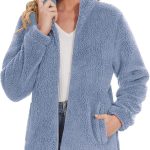 Giacca in pile da donna senza cappuccio – Cappotto di orsacchiotto Stand colletto in pelliccia soffice cappotto invernale caldo in pile giacca corta ispessita giacca sportiva sottile per attività : Amazon.it: Moda