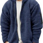 Giacca da uomo in pile Sherpa con cappuccio, manica lunga, cerniera completa, casual, calda, invernale, moda outdoor : Amazon.it: Moda