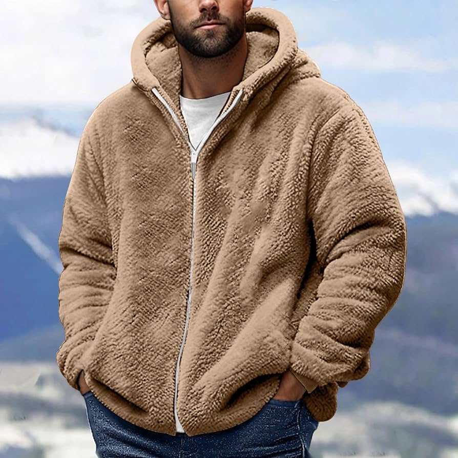 giacca-pile-uomo-771jeq-1.jpg Generico Giacca Pile Uomo con Zip,Felpa Pile Teddy Uomo Maniche Lunghe con Cappuccio E Cerniera Intera Caldo Giacche Tinta Unita in Morbido Peloso Termica Cappotto Casual Invernale Outdoor : Amazon.it: Moda - immagine 1