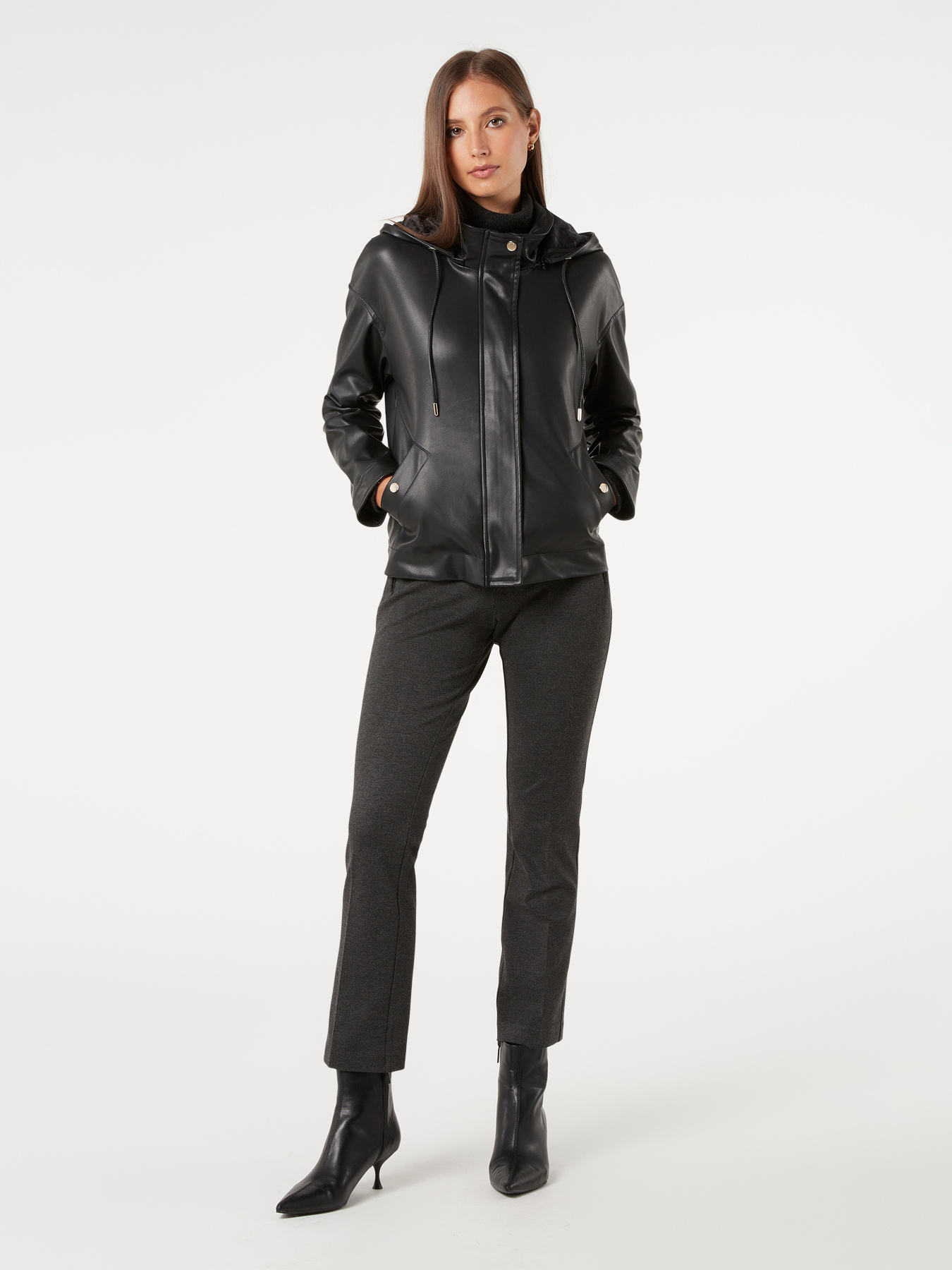 giacca-similpelle-donna-142ogd-1.jpg Giacca Ecopelle Chiodo Similpelle Donna Finta Pelle Donna Giubbotto Nero Ecopelle Giacca Ecopelle Chiodo - immagine 1