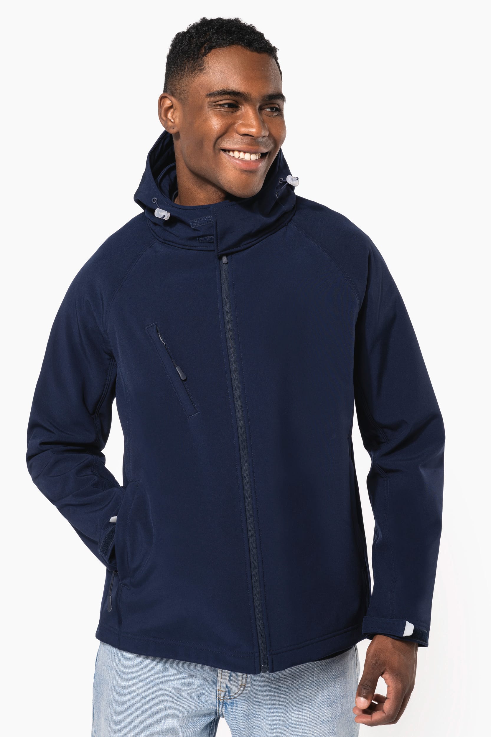 giacca-softshell-085hcu-1.jpg Giacca Softshell con cappuccio staccabile uomo Kariban - immagine 1