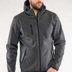 NERO/GIUBBOTTO SOFTSHELL | UOMO | CON CAPPUCCIO | ELASTICIZZATO | CON CERNIERA E TASCHE LATERALI | 310 GR/M2 | 3 STRATI | SOTTOZERO | 31900 STREAM ...