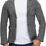 Reslad Giacca da uomo sportiva, blazer slim fit, giacca da lavoro, RS 1421, antracite., S : Amazon.it: Moda
