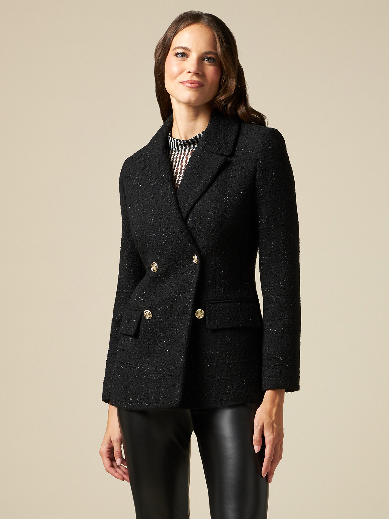 giacca-tweed-158kjx-1.jpg Blazer doppiopetto in tweed - immagine 1