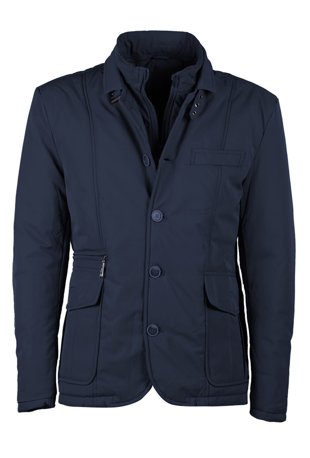 giacca-uomo-casual-045dvu-1.jpg Giacca giubbino Uomo Tessuto Tecnico casual giubbotto Dresserd BLU - immagine 1