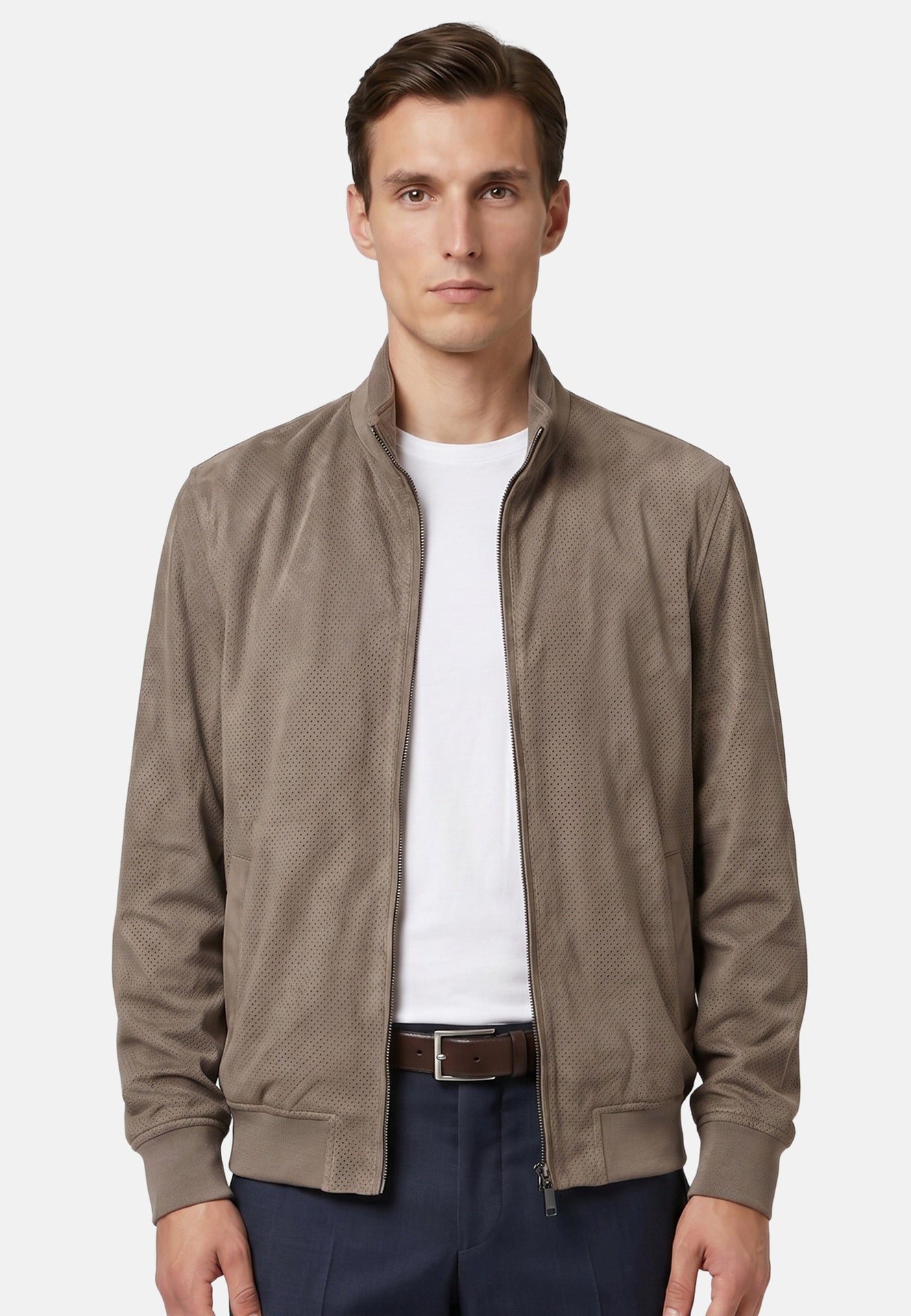giacca-uomo-casual-369uek-1.jpg Giacca uomo casual Navigare Sailor Poliestere elasticizzato Zip S / Taupe - immagine 1