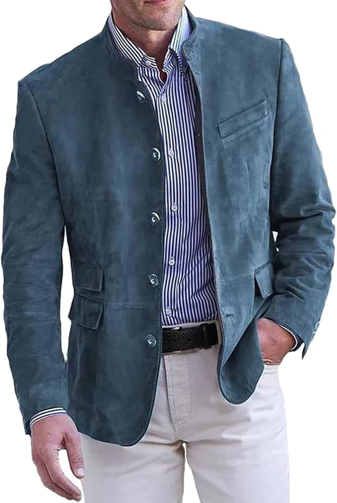 giacca-uomo-casual-747rgv-1.jpg Blazer Giacca Uomo Slim Fit, Collo a Scialle 1 Bottone Slim Fit Giacca da Abito Formale vestibilità Normale Regular Fit Giacca Collo Coreana Jacket da Abito d'Affari Business Abito Elegante : Amazon.it: - immagine 1