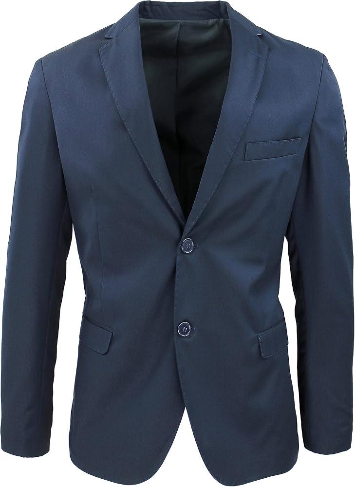giacca-uomo-elegante-430bui-1.jpg Giacca Blazer Uomo Blu Nero Grigio Slim Fit Elegante Formale Casual Cerimonia (XXL, Grigio Scuro) (XS, Blu Scuro) : Amazon.it: Moda - immagine 1