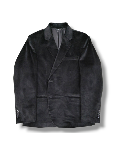 giacca-velluto-uomo-661svz.png Giacca uomo in velluto a coste sartoriale taglie forti art. Canada nero - immagine 1
