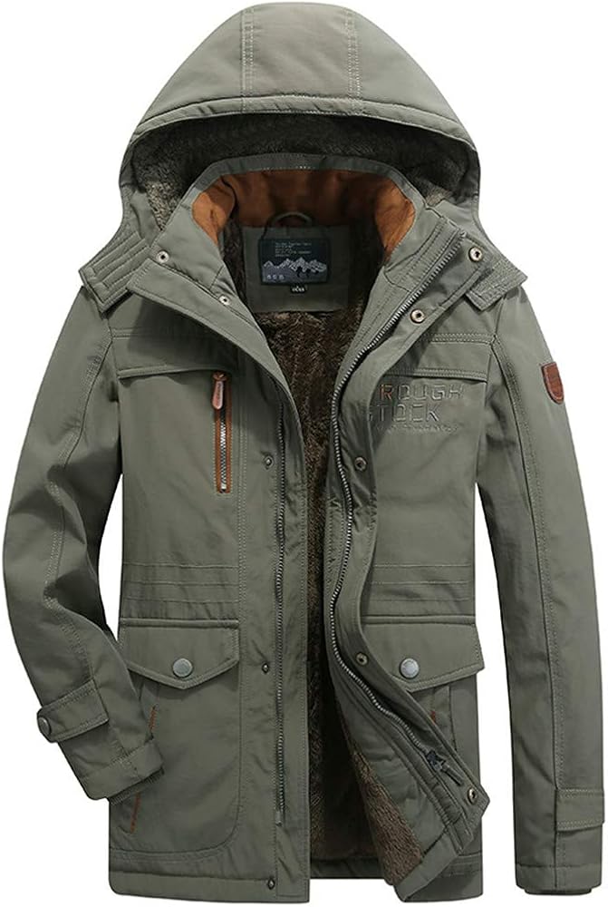 giacche-invernali-708fpk-1.jpg Giacca Uomo Invernale Con Cappuccio Taglie Forti Comodi Giubbino Con Zip Calda Invernale Giacca Moda Casual Jacket Antivento Elegante Giubbotto Sportivo Maniche Lunghe Parka Da Uomo Fitness Piumino : Amazon.it: Moda - immagine 1