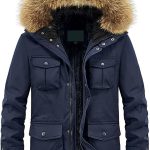 Giacche invernali da uomo foderato in pile parka da uomo impermeabile spesso caldo imbottito giacca militare con cappuccio in pelliccia sintetica cappotto con zip intera cappotto intelligente casual : Amazon.it: Moda