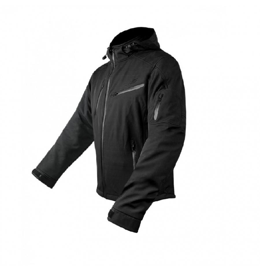 giacche-moto-413cqj-1.jpg Giacca Moto Uomo in tessuto Softshell Evo Nero - immagine 1