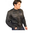 Giacca da moto Oz, traforata in MaxTex e Mesh, Nero e Grigio