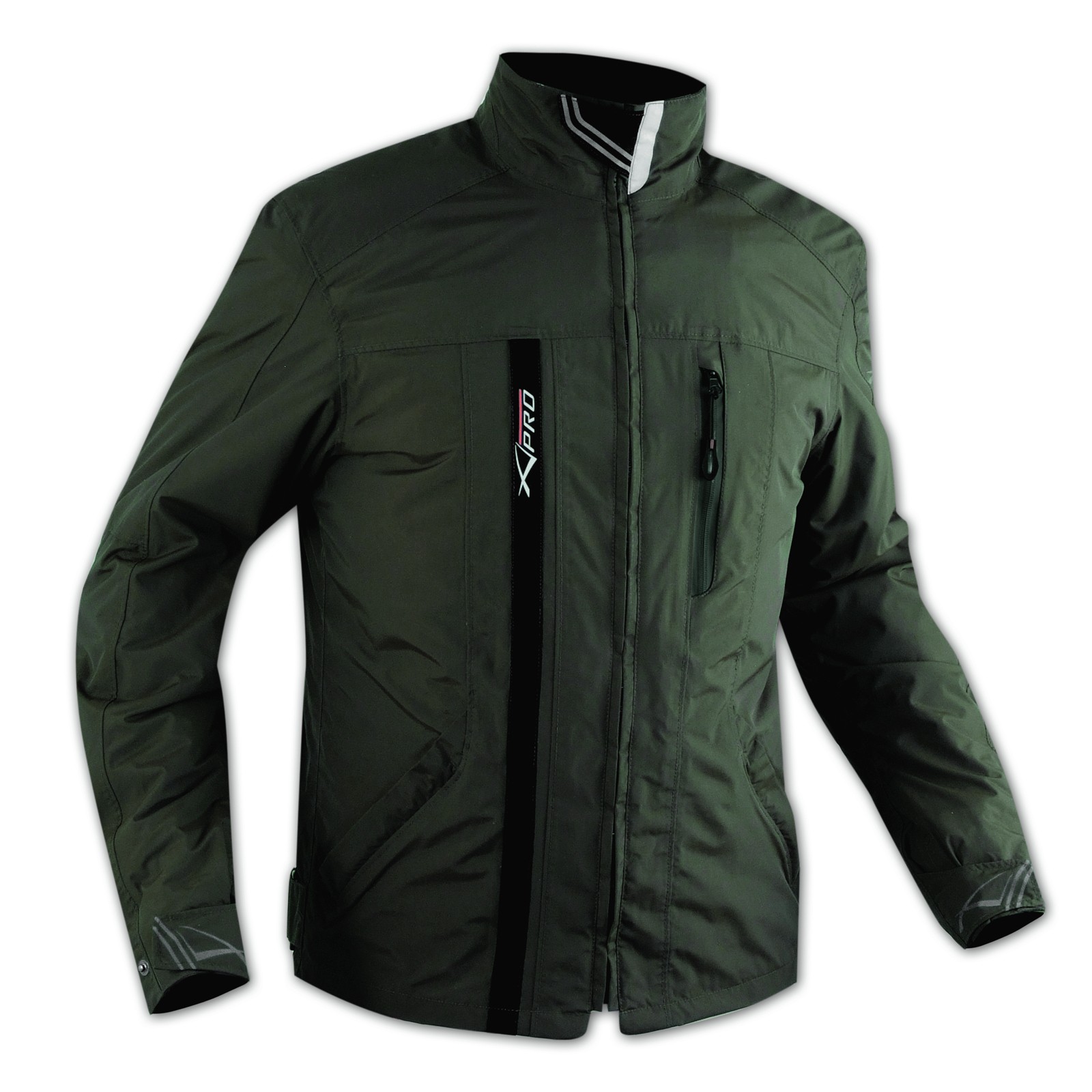 giacche-moto-901zei-1.jpg Giacca Moto Scooter City Protezioni CE Sfoderabile Giubbino Impermeabile Verde - immagine 1