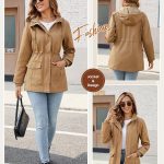 Tuopuda Giacca Primaverile Donna Parka Cotone Militare Cappotto Leggera Utility Jacket Giubbotto con Cappuccio Casual con Zip Antivento Staccabile Giacche Giaccone Outdoor, cachi, XXL : Amazon.it: Moda