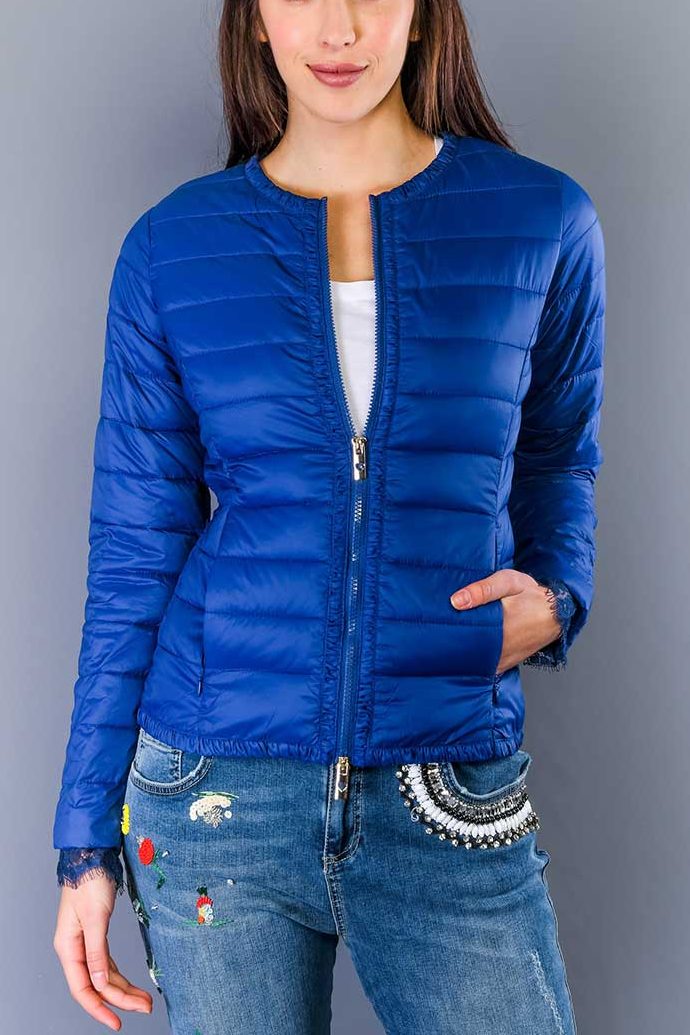 giubbotto-100-grammi-donna-768pln-1.jpg Piumino 100 grammi blu elettrico | Twinset Reboot Store | Outlet online - immagine 1