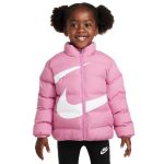 Giubbotto bambina nike swoosh debossed rosa