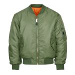 Giubbotto Bomber MA1 Flight Jacket Verde Arancione