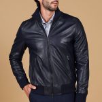 Bomber Nero in vera Pelle da Uomo | D'Arienzo