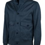 Giubbotto Uomo In Camoscio tasconi Bomber uomo Casual Dresserd BLU