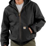 Carhartt Men's Thermal Lined Duck Active Jacket J131,Black,Large : Amazon.it: Moda