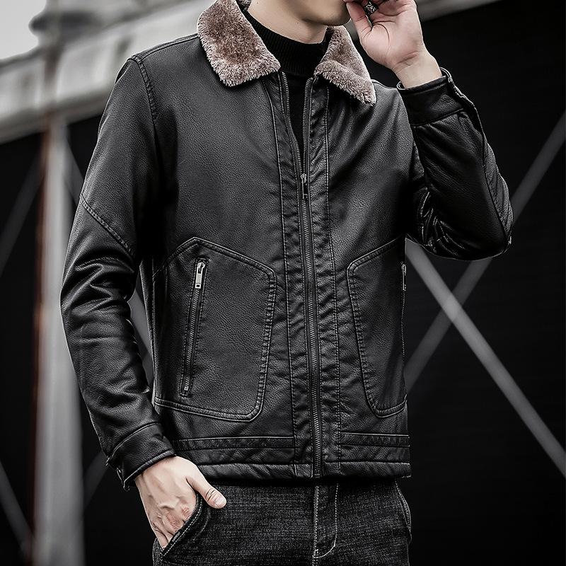 giubbotto-di-pelle-084uuc-1.jpg Giubbotto Pelle Uomo Giacca Giaccone Giacca Biker Giacche Di Pelle Uomo Invernali Pelle Nera Giacche In - immagine 1