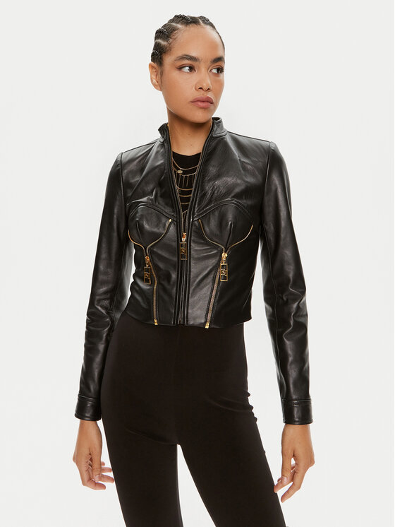 giubbotto-elisabetta-franchi-064dyv-1.jpg Elisabetta Franchi Giacca di pelle GD 43Z 46E2 Nero Regular Fit | Modivo.it - immagine 1