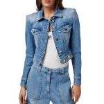 Giubbotto In Cropped In Denim ELISABETTA FRANCHI BJ27I41E2