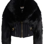 Giubbotto Elisabetta Franchi in ecopelliccia nero