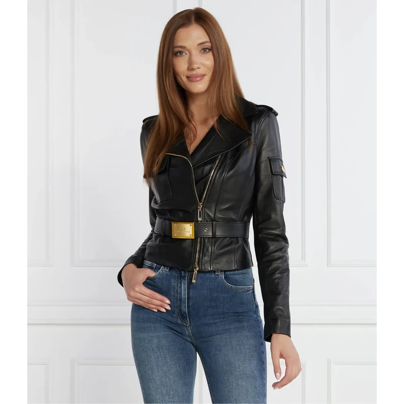 giubbotto-elisabetta-franchi-824krw.webp Elisabetta Franchi Di pelle giacca | Regular Fit Stileo.it - immagine 1