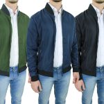Giubbino uomo estivo leggero slim fit Giacca College elastico impermeabile