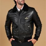 Giubbotto Nero Aviator da Uomo