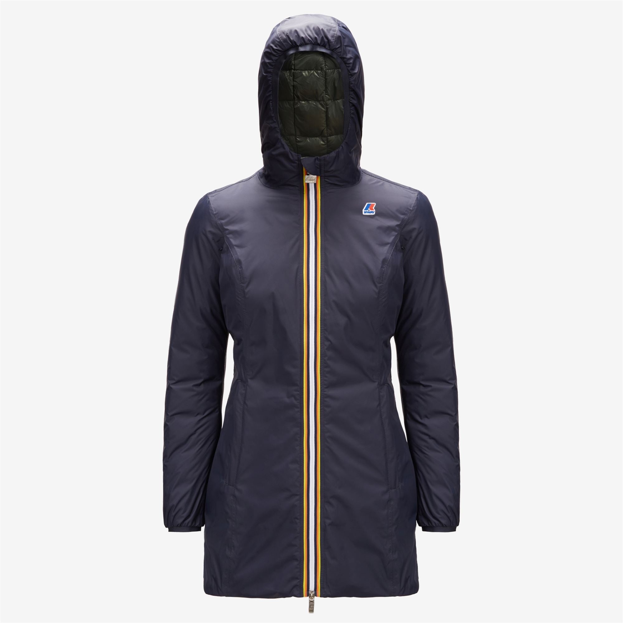 giubbotto-k-way-donna-782zfa-1.jpg DENISE THERMO PLUS.2 DOUBLE Giacche Lunghezza 3/4 Donna Blue Depth Green Laurel Adulto | XS / Blue Depth Green Laurel - immagine 1