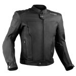 Giacca Giubbino Moto Pelle Sfoderabile Sport Custom Nero Protezioni Omologate