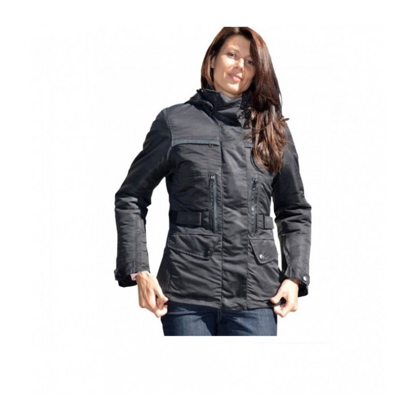 giubbotto-moto-donna-814kmj-1.jpg Giacca Moto Donna Jollisport Page Nero - immagine 1